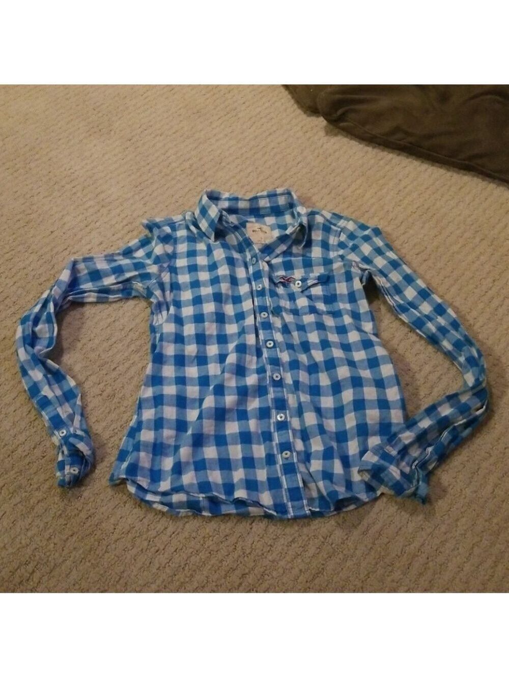 Hollister gingham button up